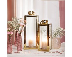 HOMLA - Lantern - TONDO - Goud - 14x14x39 cm