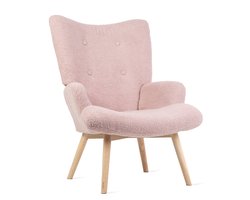 HOMLA - MOSS TEDDY BOUCLE Armchair - 70x95 cm - Roze
