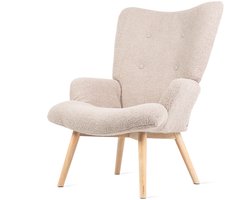 HOMLA - MOSS TEDDY BOUCLE - Armchair - Beige - 70x95 cm