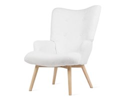 HOMLA - MOSS TEDDY BOUCLE - Armchair - White - 70x95 cm