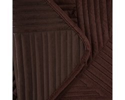 HOMLA | Sprei | AURUM | bruin fluweel met gequilt patroon | 220x240 cm | 794148