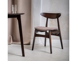 HOMLA - Stoel - EROSO - Donkerbruin - 48x55,5x74,8 cm