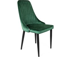 HOMLA - Stoel - Gestoffeerd - Groen - 45x45x90 cm