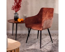 HOMLA Stoel SATORI – Baksteenrood – 58x62x79 cm