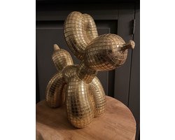 Hond / ballonhond - Goud - Disco thema - Goudkleurig - Balloon dog - Woonaccessoires - Woonaccessoire