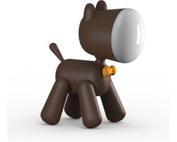 Hond Nachtlampje - Dimbaar - Bruin Kinder Lamp - Leeslamp