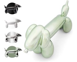 Hond Sculptuur - Teckel Decoratie - Woonkamer Meubel - Speels Ballon Design - 25cm Hoog - Natuurlijk
