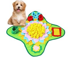 Honden activiteiten en snuffelmat fleece en anti slip groen - honden speelgoed - slowfeeder - likmat - huisdier