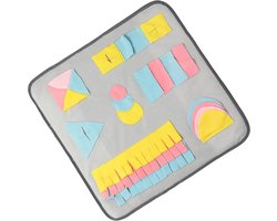 Honden activiteiten en snuffelmat fleece pastel - honden speelgoed - spelletje - snuffelmat - slowfeeder