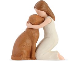 Honden Herinnering Beeldje - Hondenbeeld sculptuur - Herdenken vriendschap - Handgesneden en geschilderd - Niet gespecificeerd - Multicolor