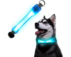 Honden Led Verlichting Blauw - Hondenlamp - Veiligheidslampje Hond - Halsband met licht - Waterdicht Gloeiend - Perfect Voor Huisdieren Nachtwandelingen, Buitenshuis - Blauw