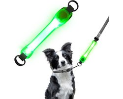 Honden Led Verlichting Groen - Hondenlamp - Veiligheidslampje Hond - Halsband met licht - Waterdicht Gloeiend - Perfect Voor Huisdieren Nachtwandelingen, Buitenshuis - Groen
