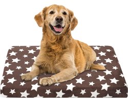 Hondenbed waterdicht omkeerbaar mat wasbaar - kisten xxl 119 x 74 x 76 cm - zacht kussen afneembare overtrek - grote honden grijs/koffie fluffy dog ​​bed