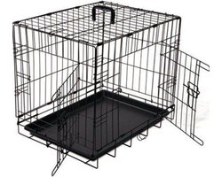 Hondenbench  2 deurs - Zwart - 76 x 45 x 51 cm