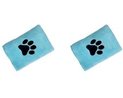 Hondenhanddoeken - 2-pack hondenhanddoeken - Extra absorberend voor honden en katten - Grijze snel drogende microvezel handdoeken voor huisdieren - Handdoeken voor katten, honden of andere huisdieren -50*100cm-Groen