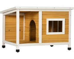 Hondenhok - Buiten - Bench - Ren - Weerbestendig - Kennel - Rek - Oranje