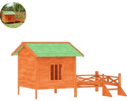 Hondenhok - Buiten - Bench - Ren - Weerbestendig - Kennel - Rek - Oranje