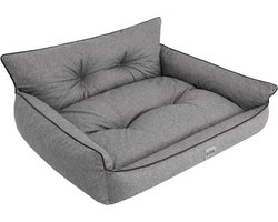 Hondenmand Matras L-formaat 64x49cm Grafiet - Waterafstotend Ligbed voor Kleine Honden
