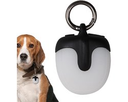 Hondennachtlamp - Hondenwandellamp - Hondenlichtketting - Oplaadbaar - Hondenhalsband - Waterdicht - LED - 4,3×5,5 cm - Geschikt voor nachtverlichting en wandellampen - Zwart
