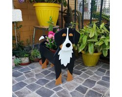 Hondenplantenbakken - Bloempot Dierenvorm - Planten Decoreren - Handgemaakt Uniek Ontwerp - 437 x 218 x 25 cm - Multicolor