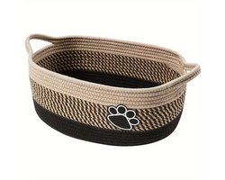 Hondenspeelgoed - Mandje -Opbergmand - Opbergbox - Speelgoedmand hondenspeelgoed - Organizer - Zwart - Bruin