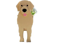 Hondenvorm Bloempot Golden Retriever - Creatieve Plantenbak voor Tuin en Interieur - Dierenvorm Decoratie - 34cm Hoog - Perfect Cadeau voor Hondenliefhebbers