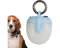 Hondenwandellamp voor nachtgebruik - Oplaadbaar LED-halsbandlicht - Waterdicht en veilig voor honden - Lichtblauwe nachtlamp voor wandelen en rennen - Geschikt voor alle hondengrootten - 4,3 × 5,5 cm - Zichtbaarheid in het donker