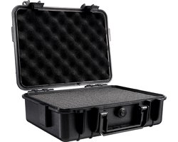 HONEIER Opbergkist - Opbergkisten - Opbergkast - met klepdeksel en Spons - 340*270*100mm - Zwart