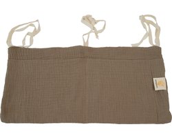 Honeybears box organizer baby - Box opbergzak – Boxzak - Box opbergtas - Speelgoedzak - Opberg zak 100% organisch katoen – Kraamcadeau - Bruin – 39 X 20 CM