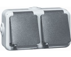 Honeywell Peha spatwaterdicht Wandstopcontact (WCD schakelmateriaal) - 00306211 - E2WJT