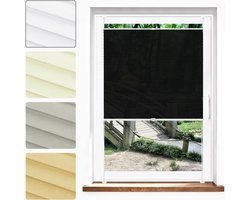 Honingraat jaloezie - Plissé gordijn - Zonwering raam - Zonder boren - 26 x 160 cm - Zwart