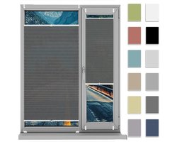 Honingraatjaloezie - Plissé gordijn dakraam - Zonwering inkijkwerend - Energiebesparend honingraatstructuur - 58 x 195 cm - Grijs