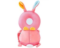 Hoofdbeschermingskussen voor baby's - Hoofdbescherming rugzak - Veiligheidskussen - Verstelbare maat - voor peuters van 4 tot 24 maanden - Baby wandelen -konijn - Rugbeschermer