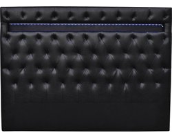 Hoofdbord bed met led verlichting "Déco" - 149 cm - Zwart