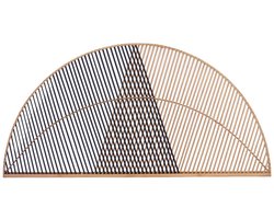 Hoofdbord Driehoek Bruin Zwart Rotan 160 x 80,5 x 2 cm