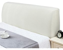 Hoofdbord Hoes - Bed Beschermhoes - Hoofdbord Vernieuwen - Rekbaar Stof - 180 cm - Wit