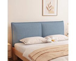 Hoofdbord Hoes - Bed Hoes - Slaapkamer Decoratie - Zachte Stretch Stof - 150x60cm - Blauw