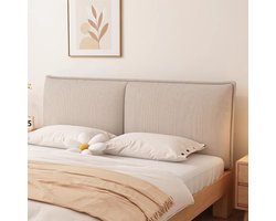 Hoofdbord Hoes - Bed Hoofdeinde Cover - Slaapkamer Decoratie - Zachte Corduroy Stof - 180x60x6 cm - Beige
