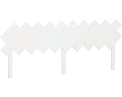 Hoofdbord | Hoofdeinde 196x3x80,5 cm massief grenenhout wit