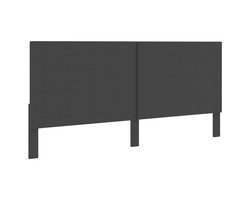 Hoofdbord | Hoofdeinde 200x200 cm stof donkergrijs