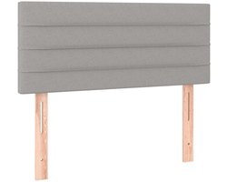 Hoofdbord | Hoofdeinde 80x5x78/88 cm stof lichtgrijs