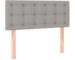 Hoofdbord | Hoofdeinde 90x5x78/88 cm stof lichtgrijs