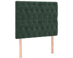 Hoofdbord | Hoofdeinde donkergroen 100x7x118/128 cm fluweel
