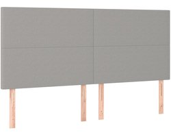 Hoofdbord | Hoofdeinde lichtgrijs 160x5x118/128 cm stof