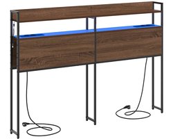 Hoofdbord | Hoofdeinde met plank bruin eikenkleur 140 cm Bewerkt hout