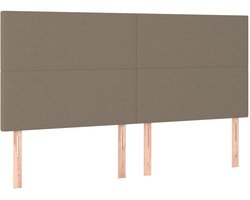 Hoofdbord | Hoofdeinde taupe 160x5x118/128 cm Stof