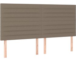 Hoofdbord | Hoofdeinde taupe 180x5x118/128 cm Stof