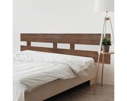 Hoofdbord Hout - Bedhek - Slaapkamer Decoratie - Gerecycled Materiaal - 180cm - Walnoot