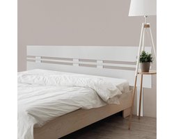 Hoofdbord Hout - Bedhoofd Bord - Slaapkamer Aankleden - Gerecycled MDF Materiaal - 190 x 115 cm - Wit