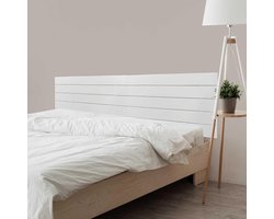 Hoofdbord Hout - Bedkopstuk Palletstijl - Slaapkamer Decoratie - Gerecycled MDF Materiaal - 180cm Dual - Massief Wit